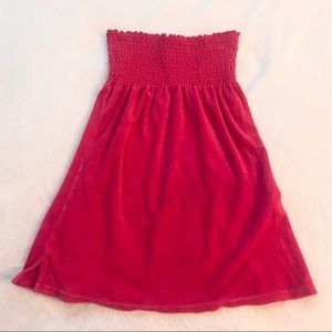 vintage juicy couture hot pink terry tube dress